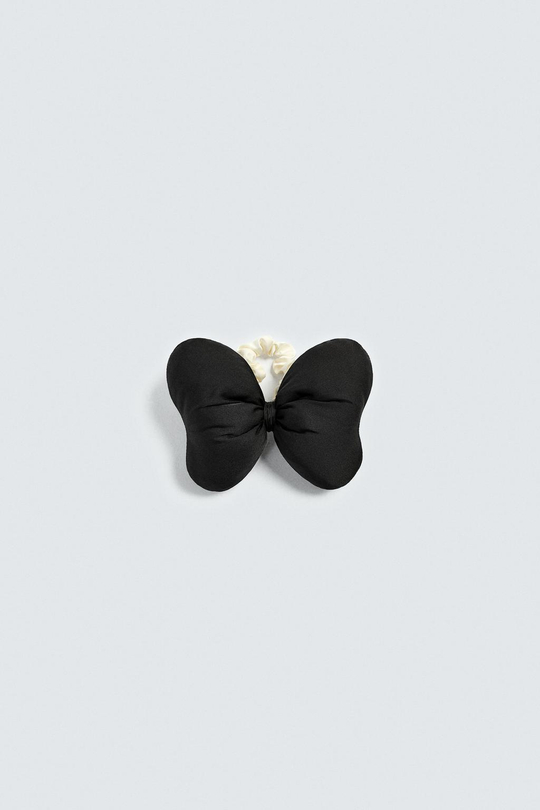ZARA Х DISNEY РЕЗИНКА ДЛЯ ВОЛОС С МЯГКИМ БАНТОМ, ЧЕРНЫЙ