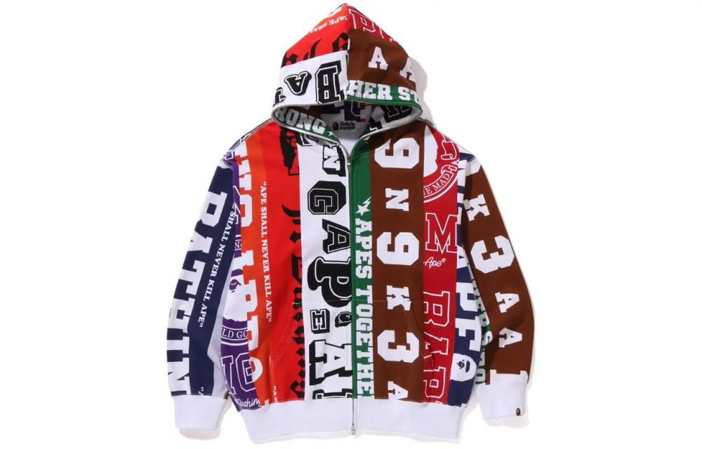 A Bathing Ape Fans Scarf Full Zip Hoodie