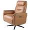 Кресло-реклайнер поворотное Angel Cerda 5115 из коричновой кожи