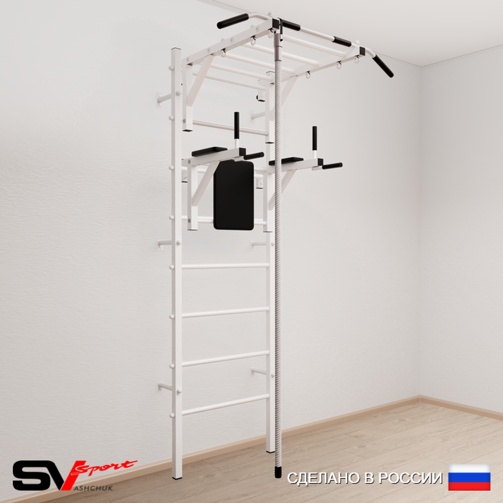 Шведская стенка Sv Sport усиленная 640 (Турник рукоход/Брусья/Канат)