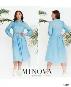 Платье 3151B-небесно-голубой Minova