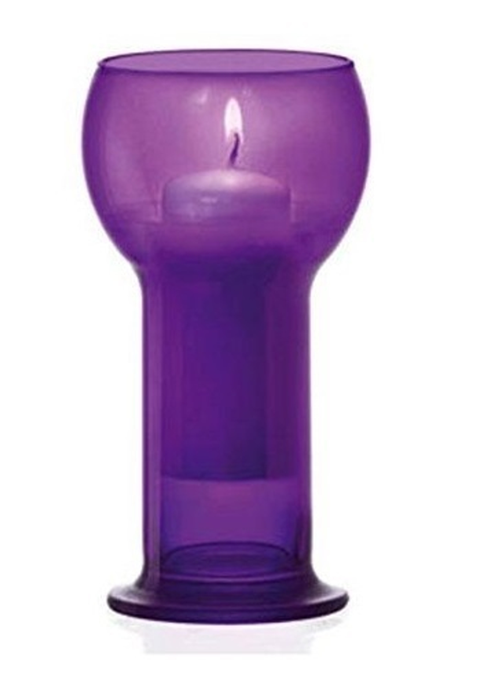 Подсвечник со свечей 16.4см Bormioli Rocco Lucilla фиолетовый