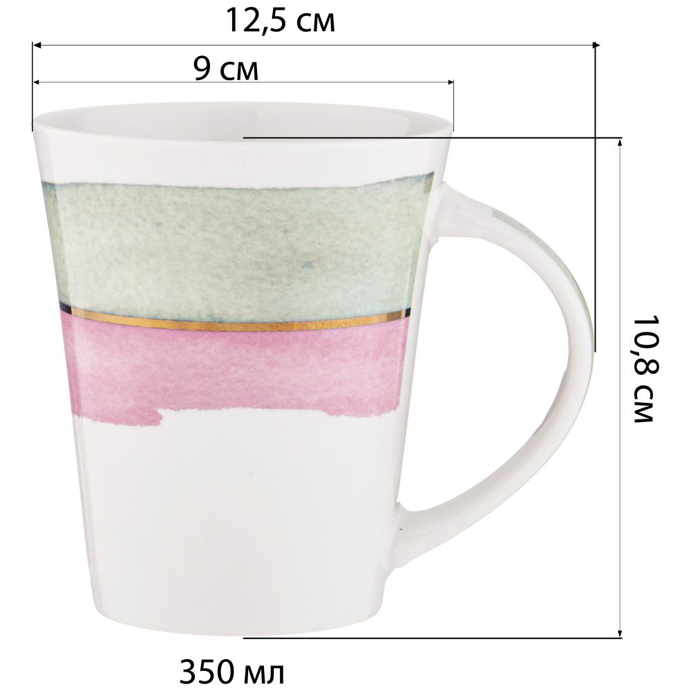 КРУЖКА LEFARD "АКВАРЕЛЬ" 350 МЛ (КОР=36)