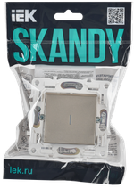 SKANDY Выключатель 1-клавишный с индикацией 10А SK-V07Sh шампань IEK