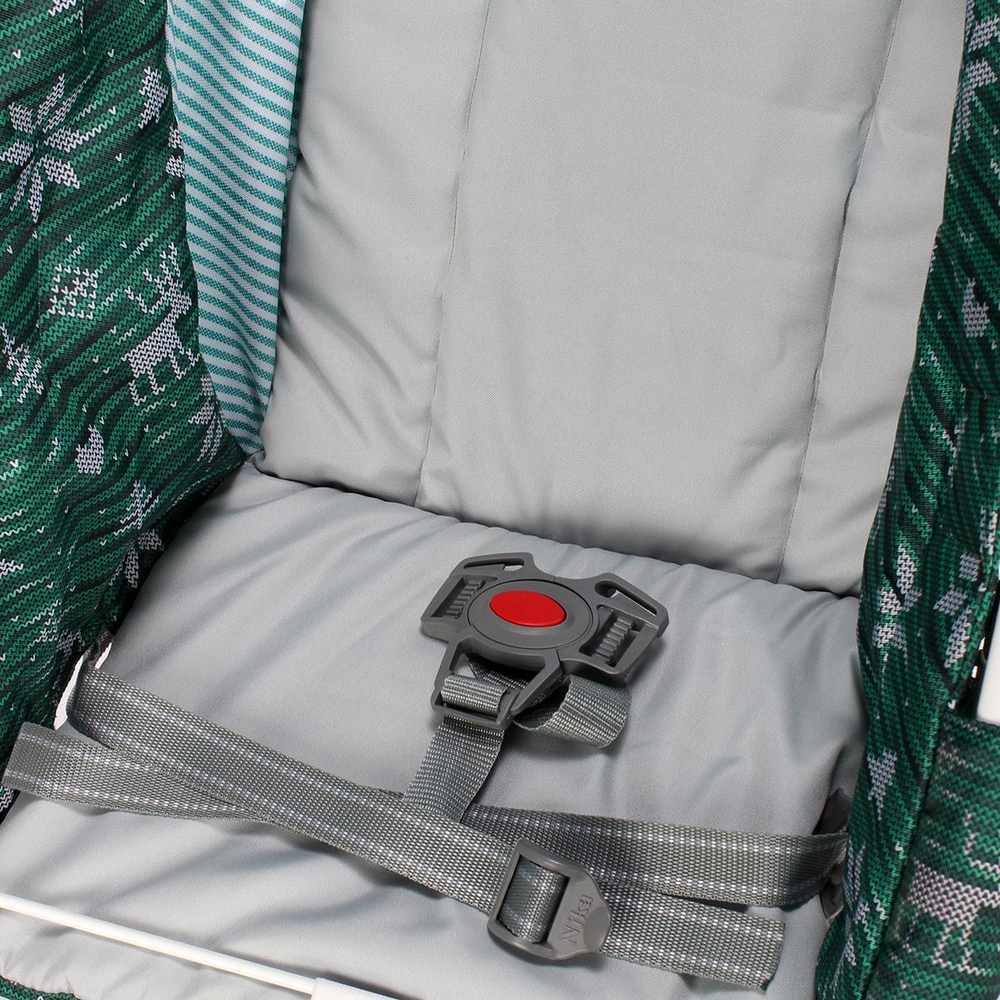 Санки-коляска "Наши Детки 3-1К" скандинавский зеленый