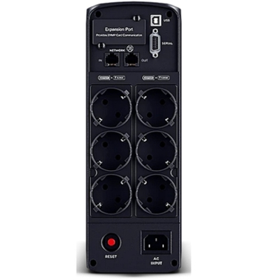 Источник бесперебойного питания CyberPower CP1600EPFCLCD ИБП (Line-Interactive, Tower, 1600VA/1000W USB/RS-232/RJ11/45/USB/SNMPslot charger A/С (6 EURO) 12В/9 Ач х 2 NEW)