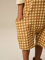 Комбинезон летний и футболка в комплекте для мальчика Next E60-799, Молочный, Горчичный