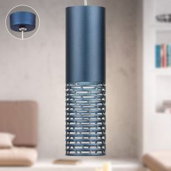 Светильник подвесной (подвес) ЭРА PL34 BL MR16 GU10 потолочный цилиндр синий | Подвесные светильники