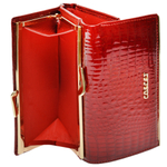 Кошелёк красный женский лаковый Coscet нат.кожа CS18-02A