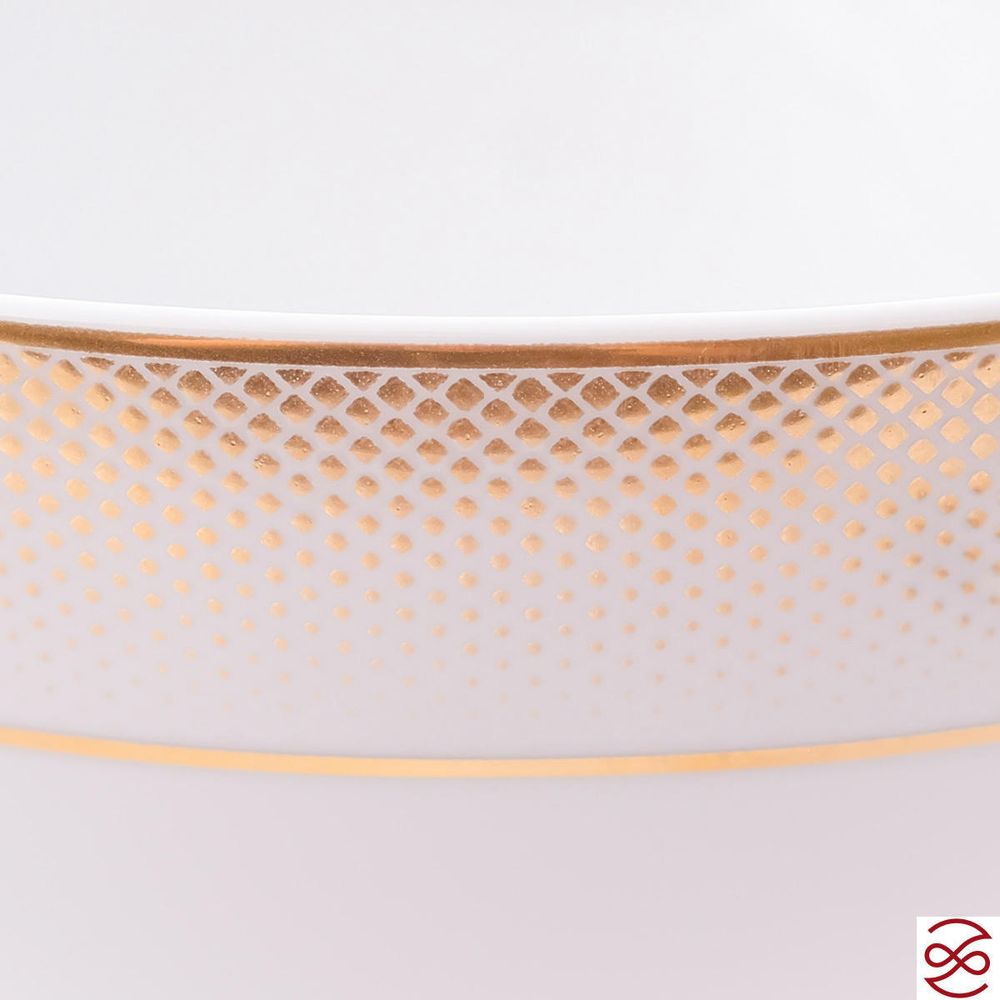 Набор салатников Falkenporzellan Deluxe Shape - Rio White Gold 21 см (6 шт)