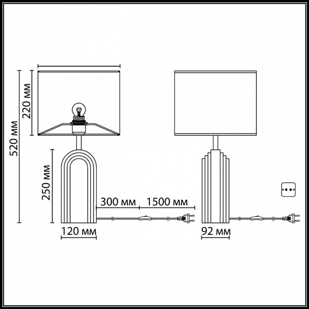 Настольная лампа декоративная Odeon Light MIDCENT 7172/1T