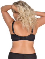 Бюстгальтер с мягкими чашками и вышивкой телесной нитью (Размер: 75H) (Цвет: черный)