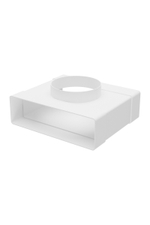 Тройник ТФП D125 с выходом 60х204 пластик ERA