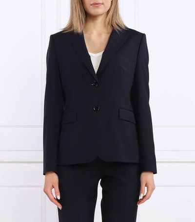 хлопковый пиджак juleah BOSS BLACK - темно-синий(50490035)