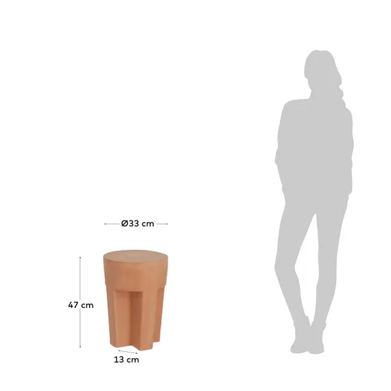 Приставной столик Vilena из терракоты Ø33 см