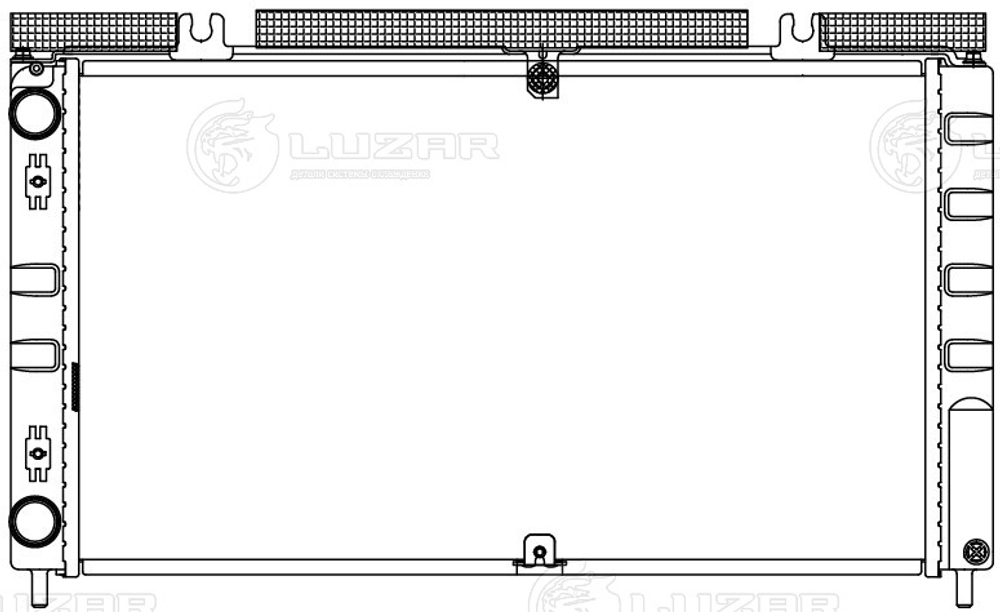 LRc 0126 -  Радиатор охлаждения для а/м Лада 2170-72 Приора А/С+ (тип Panasonic) (паяный)