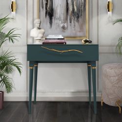 Консоль Арт Колор matte Классик Голд Зеленый бирюзовый матовый