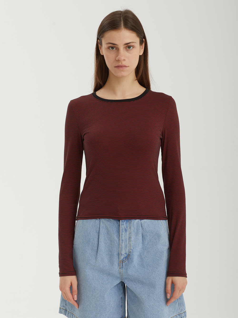 Женский Лонгслив Stripe Layered