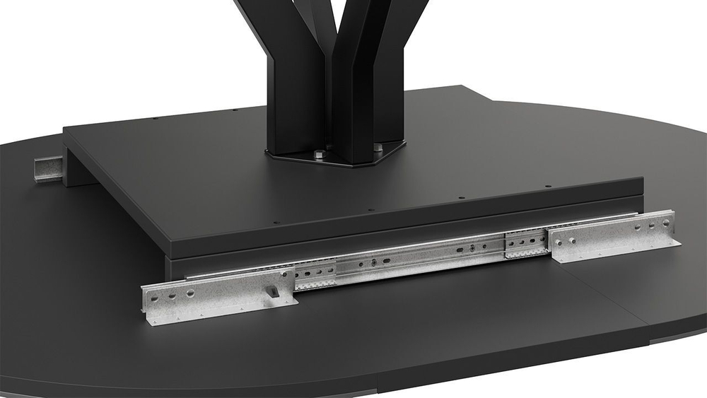 Стол кухонный обеденный круглый раздвижной Черный муар/Стекло глянцевое белое 100(132)х75х75 см