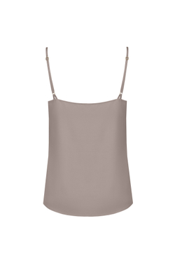 Топ с глубоким вырезом бежевый