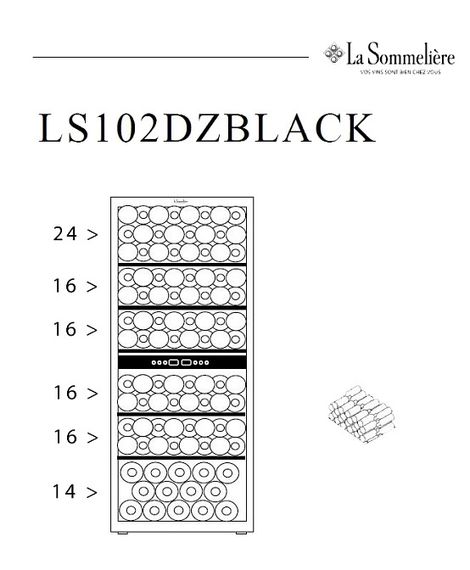 Винный холодильник LaSommeliere LS102DZBLACK