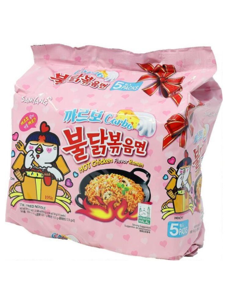 Лапша Samyang Острая курица Карбонара 130 г 5 шт