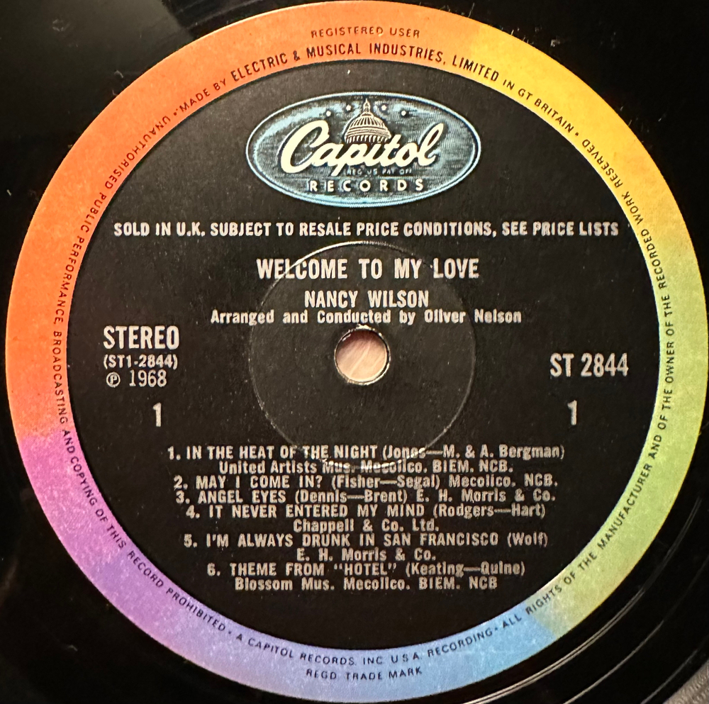 Nancy Wilson- Welcome To My Love (Англия 1968г.)