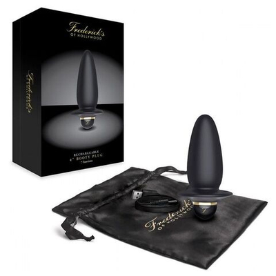 Черный анальный виброплаг Booty Plug (Цвет: черный)