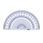 Набор линеек Deli "Uspire" (треугольник .2 шт, линейка 15 см,транспортир), прозрачный