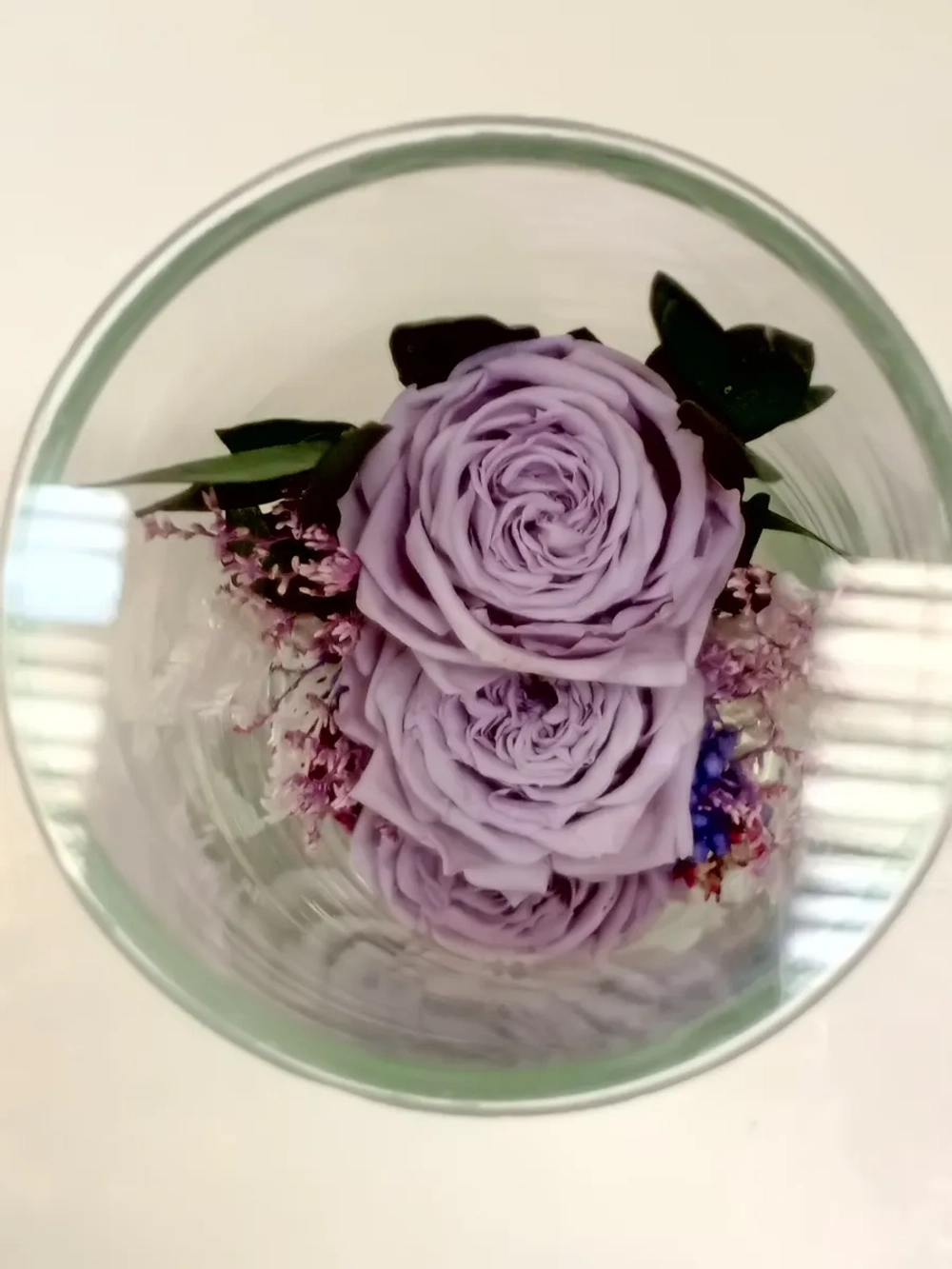 натуральные цветы в стекле, вакуум