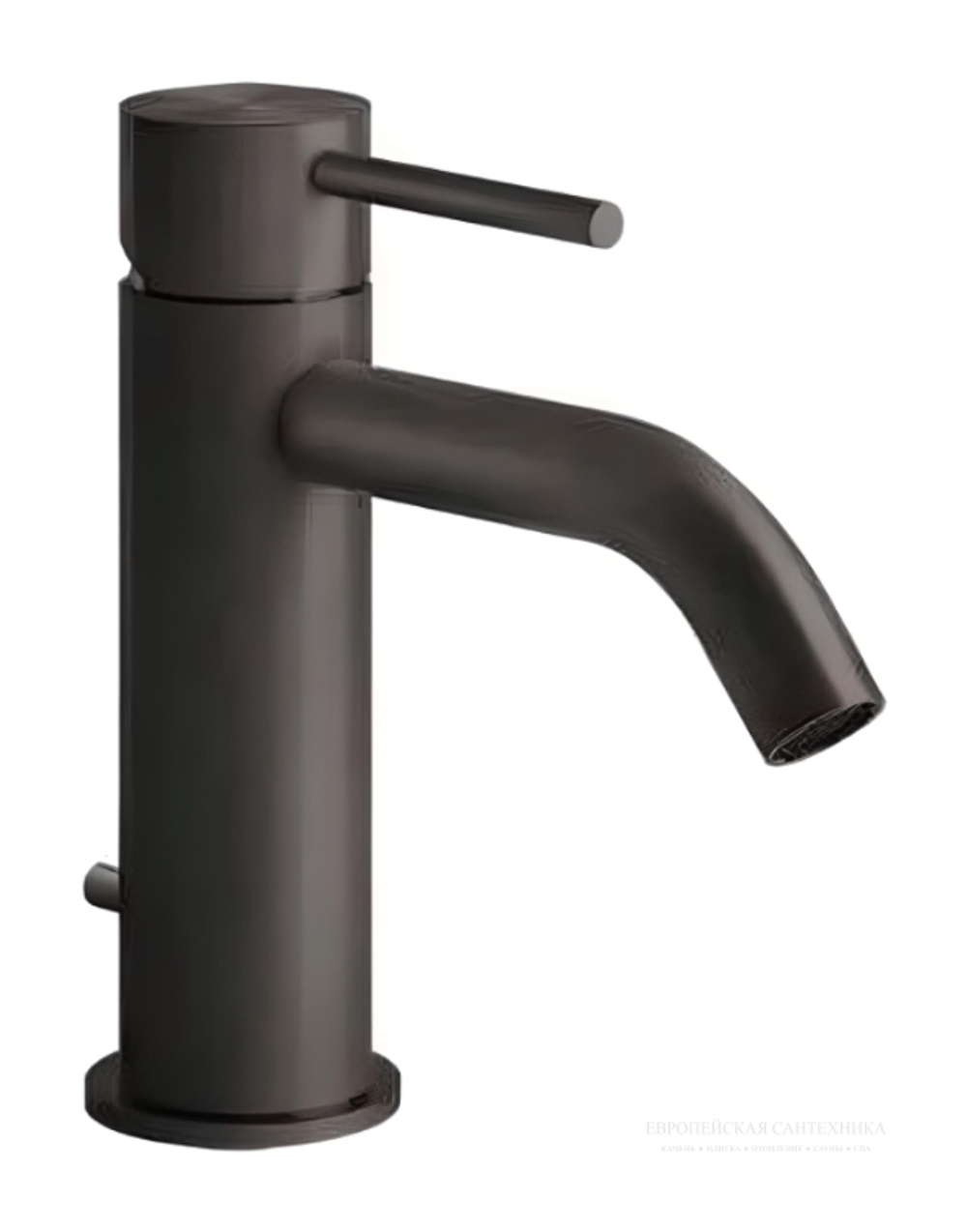 Смеситель для раковины Gessi 316 Flessa, на 1 отверстие, с донным клапаном, цвет Black Metal Brushed PVD