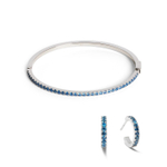 Серьги Coeur de Lion Hoop Blue-Silver 15мм 0146/23-0717