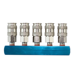 WDK-85MX Разветвитель пневматический, вход с резьбой 1/4" (F), 5 выходов БРС