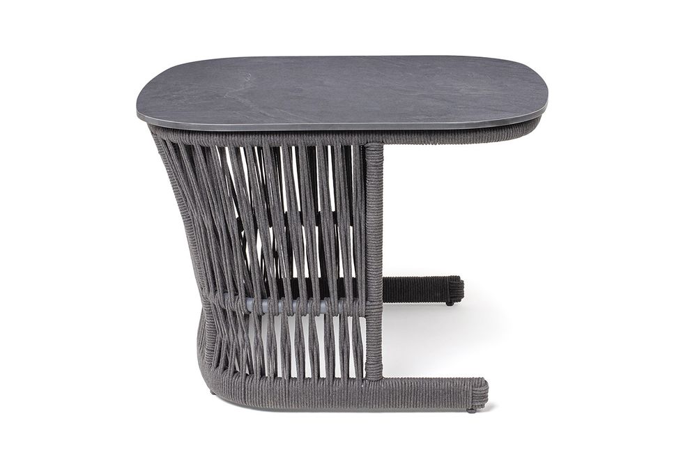 "Лугано" журнальный стол 76х76 H55 см из HPL, цвет "серый гранит"