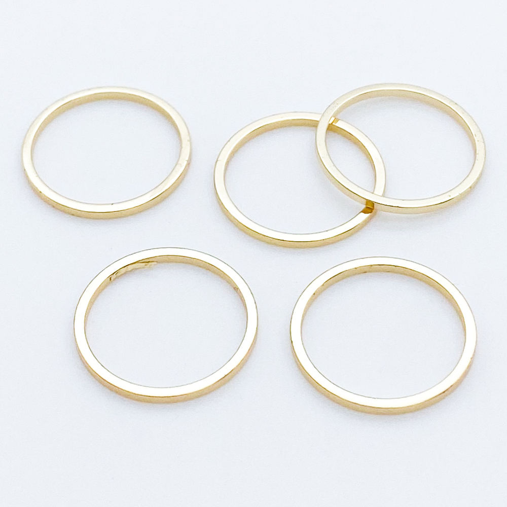 Коннектор Круг, цвет золото, диаметр 18 мм, толщина 1 мм, цена за 1 шт