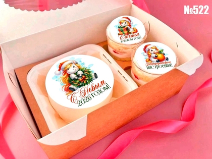 Бенто бокс + 2 трайфла №522 (Новый год)