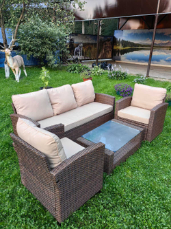 Комплект мебели из искусственного ротанга Сантьяго Terrace Set Шоколад