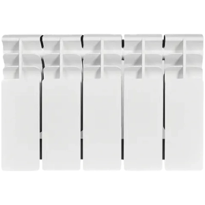 Радиатор биметаллический STOUT TITAN 200 - 5 секций (подключение боковое, цвет белый)