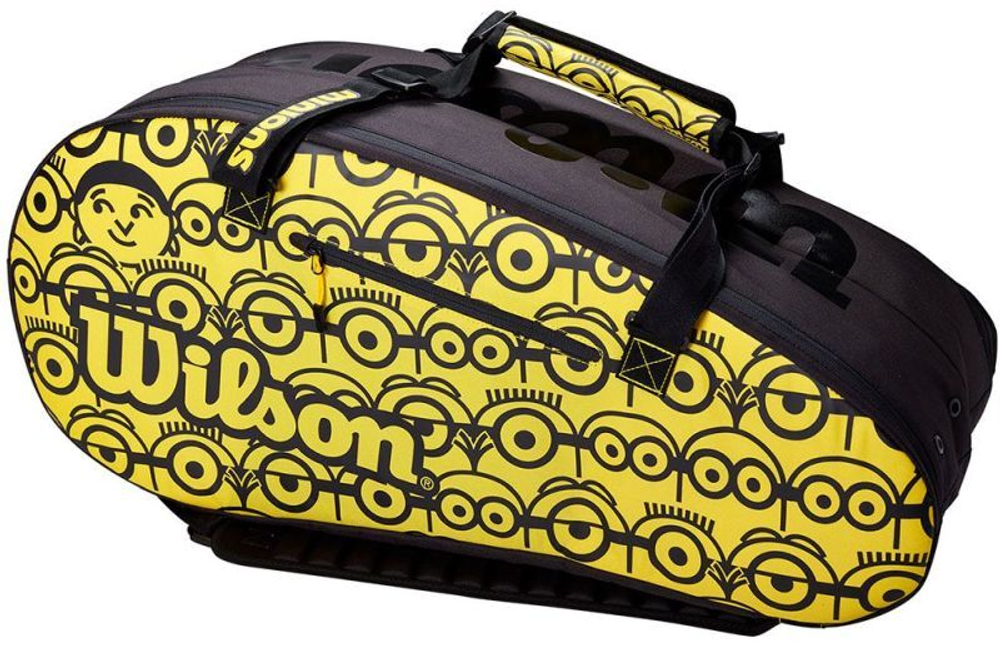 Сумка теннисная Wilson Minions Tour 12Pk - black/yellow