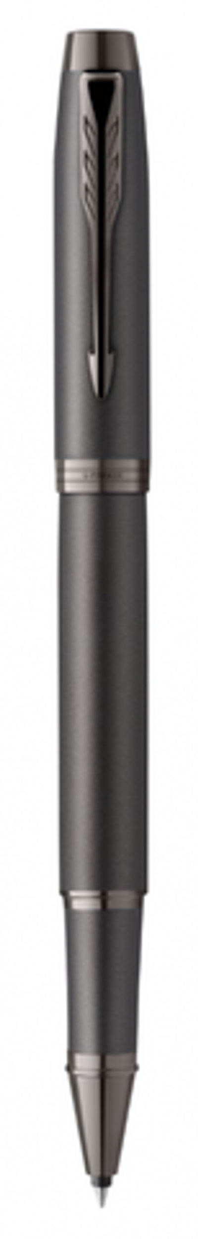 Ручка роллер Parker IM Monochrome Black, стержень:F, цвет чернил: black, в подарочной упаковке.