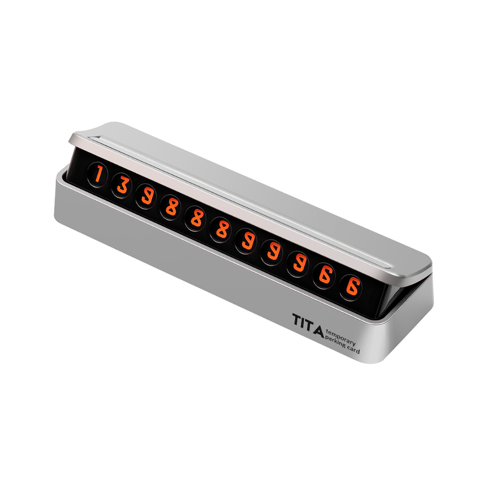 Автовизитка складная Xiaomi Bcase Tita Silver, Парковочная карта, Табличка с номером телефона автомобильная для парковки