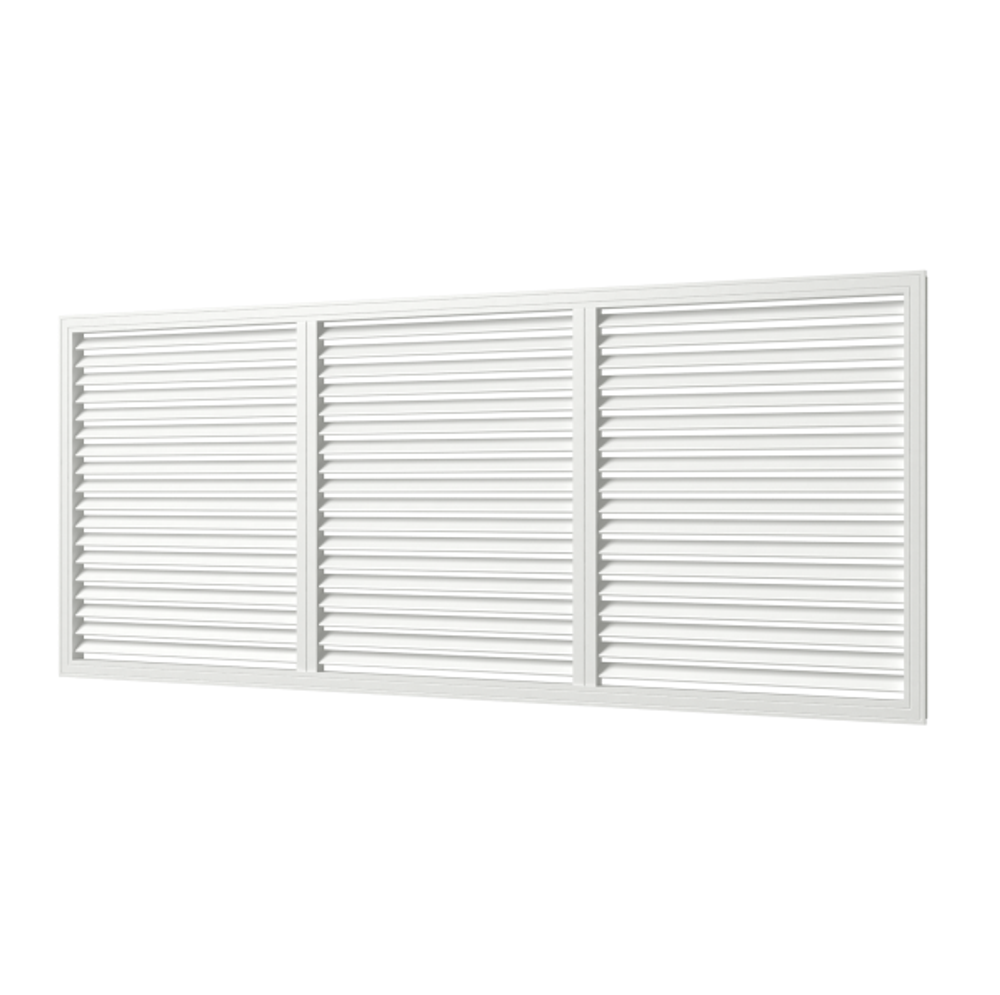 Решетка вентиляционная ПВХ для радиатора Era П60150Р 600х1500 мм белая