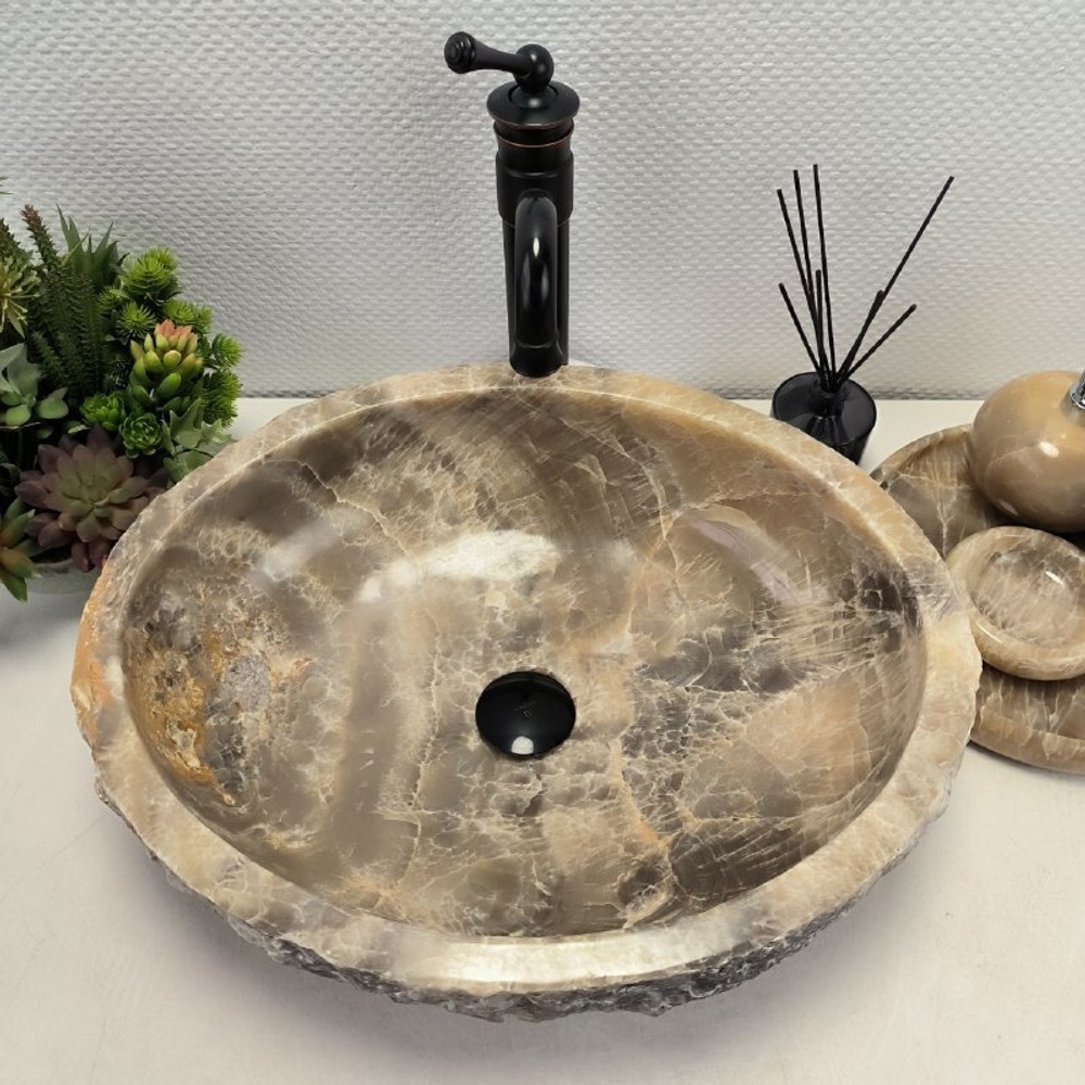 Раковина из оникса Erozy Grey EO-62309 51*41*15 0096