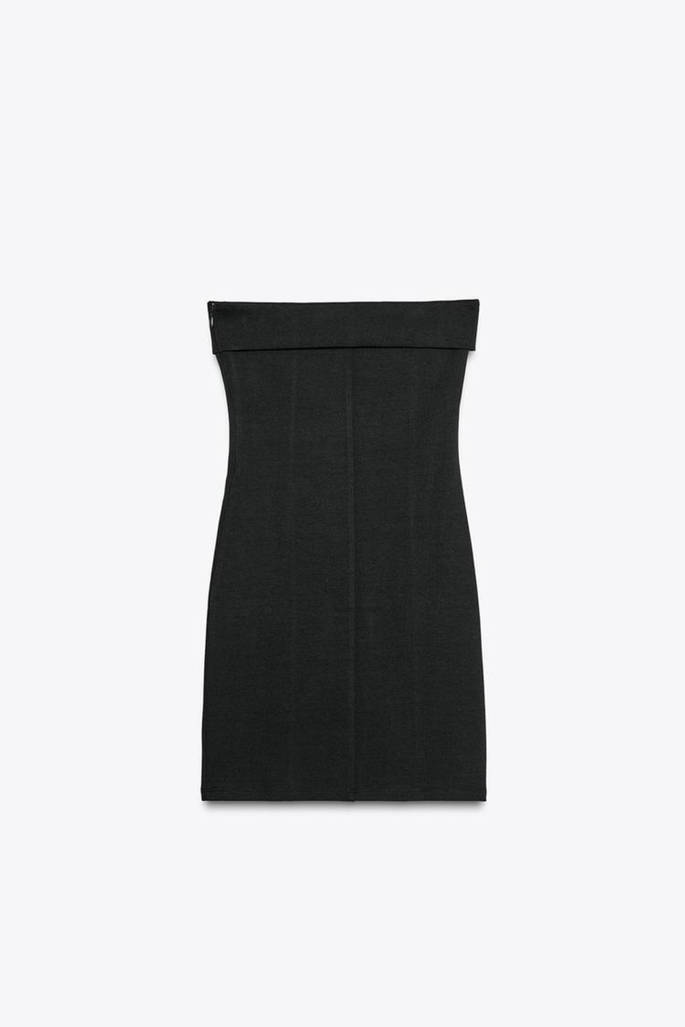 ZARA ПЛАТЬЕ ИЗ ИНТЕРЛОКА С ОТКРЫТЫМИ ПЛЕЧАМИ, ЧЕРНЫЙ