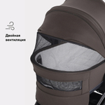 Детская коляска Rant Flex Therm Soft 3 в 1 с автокреслом Miro Black Shine Brown
