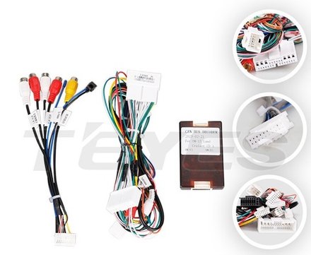 Комплект рамки с разъёмами 10" Toyota Land Cruiser 200 2007-2015 климат на экране ШГУ физ.кнопки снизу - Car-Smart 9006-10