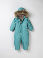 Комбинезон мембранный зимний с капюшоном с меховой опушкой "Малахит"
