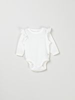 Боди с крылышками "Молоко" из ажурного хлопка 0+