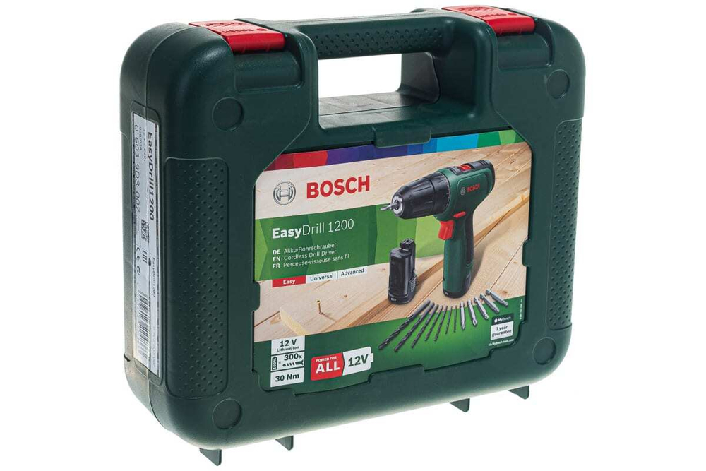 Аккумуляторная дрель-шуруповерт Bosch EasyDrill 1200, 2 аккумулятора 06039D3007