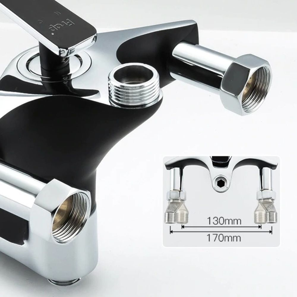 Душевая система для ванны, Frap, с картриджем, чер, F2457